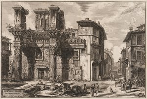 ローマの景色：ネルバのフォーラム。 作： Giovanni Battista Piranesi