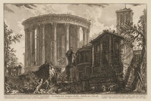 ローマの景色: チボリのシビュラ神殿 作： Giovanni Battista Piranesi