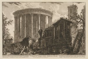 ローマの景色：チボリのシビル神殿。 作： Giovanni Battista Piranesi