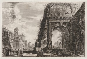 ローマの景色: アーチまたはタイタス 作： Giovanni Battista Piranesi