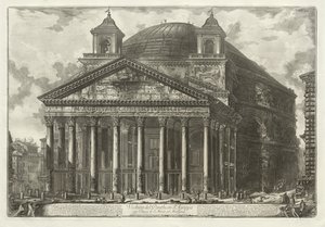 ローマの景色: パンテオン 作： Giovanni Battista Piranesi