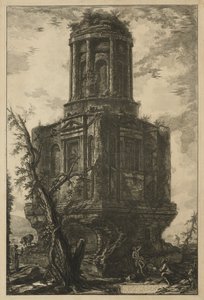 ローマの景色：ラコノッキアと呼ばれる墓、1776年。 作： Giovanni Battista Piranesi