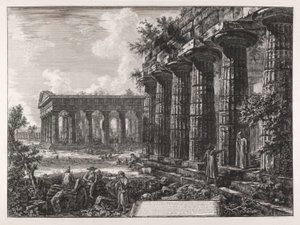 反対側のファサードの柱の一部が見えますか? 前のボードの 作： Giovanni Battista Piranesi