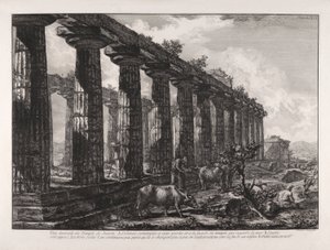 ジュノ神殿の側面図 作： Giovanni Battista Piranesi