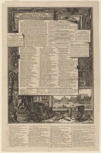 ジオ・バティスタ・ピラネージによるLvceでのこれまでの作品のカタログ 作： Giovanni Battista Piranesi and Francesco Piranesi