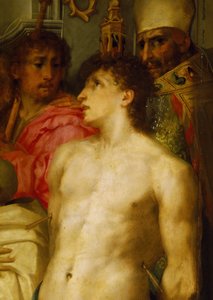 マドンナと聖人たち、詳細 作： Giovanni Battista Rosso Fiorentino