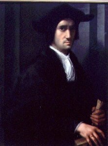 ある男の肖像（パネル） 作： Giovanni Battista Rosso Fiorentino