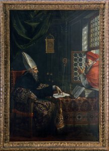 聖ヒエロニムスが聖アウグスティヌスに現れる 作： Giovanni Battista Tassinari