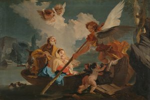 エジプトへの飛行 作： Giovanni Battista Tiepolo (follower of)