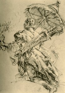矢筒と日よけのある湿原、1752年、1928年。 作： Giovanni Battista Tiepolo