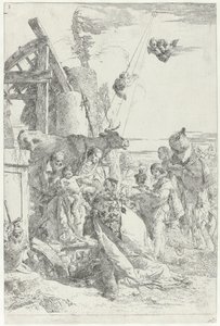 三賢者による幼子キリストの礼拝 Scherzi di fantasia (シリーズタイトル) 作： Giovanni Battista Tiepolo