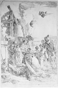 マギの礼拝、約。 1753 . 作： Giovanni Battista Tiepolo