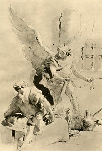 18世紀半ば、1928年、天使が使徒ペテロの刑務所に現れた 作： Giovanni Battista Tiepolo