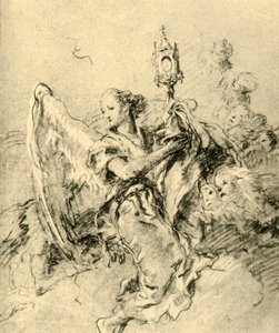 モンストランスを持つ天使、1767-1769、1928 作： Giovanni Battista Tiepolo