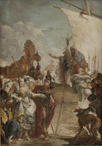 クレオパトラを率いるアンソニー 作： Giovanni Battista Tiepolo