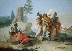 リナルドに捨てられたアルミダ、1742-45 作： Giovanni Battista Tiepolo