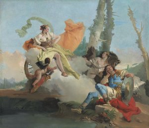 アルミダは眠るリナルドに出会う、1742-45 作： Giovanni Battista Tiepolo