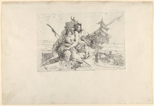Bacchant、Satyr、Fauness、Scherzi、ca. 1740年。 作： Giovanni Battista Tiepolo