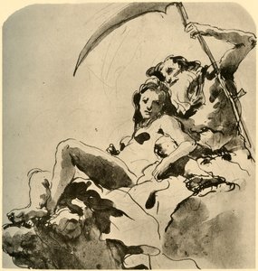 クロノスと若い女性、18世紀半ば、1928 作： Giovanni Battista Tiepolo