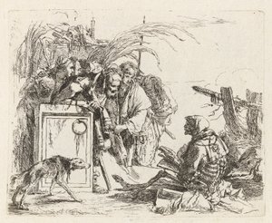 Vari capricci (Various Capriccios) からの Death Giving Audience 作： Giovanni Battista Tiepolo