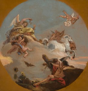 オーロラ戦車。 1734年頃 作： Giovanni Battista Tiepolo