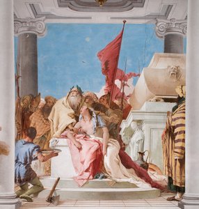 1757年、パラッツィーナのエントランスホールのイフィゲニアの犠牲の詳細 作： Giovanni Battista Tiepolo