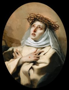 シエナの聖カタリナ。 1746（？） 作： Giovanni Battista Tiepolo