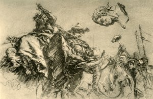象の東部の女性。ローマ皇帝の胸像、1752〜1753年、1928年 作： Giovanni Battista Tiepolo