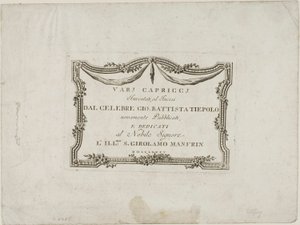 カプリッチ』より扉絵 作： Giovanni Battista Tiepolo