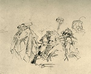 オリエンタルのグループ、18世紀半ば、1928 作： Giovanni Battista Tiepolo