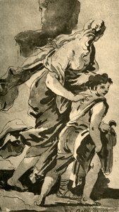 18世紀半ば、1928年のハガルとイシュマエル 作： Giovanni Battista Tiepolo