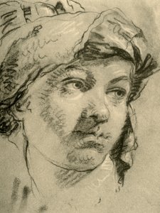 18世紀半ば、ターバンを持つ少女の頭、1928 作： Giovanni Battista Tiepolo