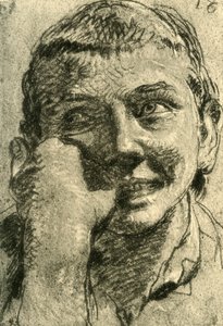 18世紀半ば、1928年の笑う少年の頭 作： Giovanni Battista Tiepolo