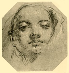 女性の頭、c1739-c1744、1928 作： Giovanni Battista Tiepolo