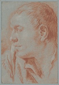 プロファイルの若い男の頭 作： Giovanni Battista Tiepolo
