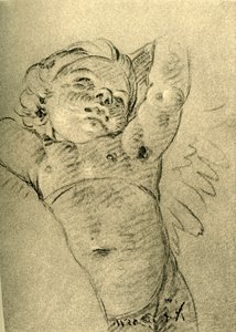 18世紀半ばのホバリングキューピッド、1928 作： Giovanni Battista Tiepolo