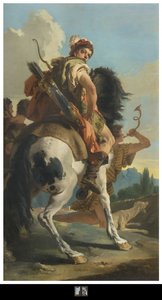 馬に乗るハンター、1718年から30年 作： Giovanni Battista Tiepolo