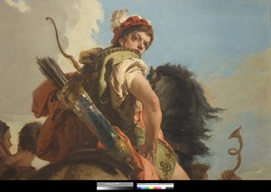 馬に乗るハンター、1718年から30年 作： Giovanni Battista Tiepolo