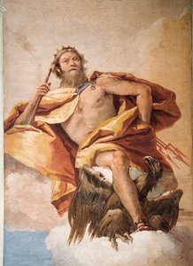 フォレステリア（ゲストハウス）のオリンピアの神々の部屋からイーグルでサンダーをジョーブします1757 作： Giovanni Battista Tiepolo
