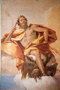 フォレステリア（ゲストハウス）のオリンピアの神々の部屋からイーグルでサンダーをジョーブします1757 作： Giovanni Battista Tiepolo