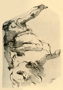 後ろから見たひざまずく図、1743-1744、1928 作： Giovanni Battista Tiepolo
