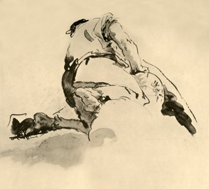 後ろから見たひざまずく図、18世紀半ば、1928 作： Giovanni Battista Tiepolo