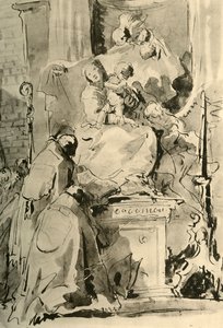 マドンナが即位し、18世紀半ば、1928年に2人の司教 作： Giovanni Battista Tiepolo