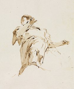 下から見た男性像c。 1740年代。 作： Giovanni Battista Tiepolo