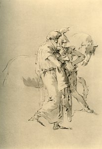 18世紀半ば、1928年の老人と若い兵士 作： Giovanni Battista Tiepolo