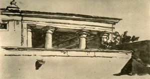 ヴィラの柱ホール、1757、1928 作： Giovanni Battista Tiepolo