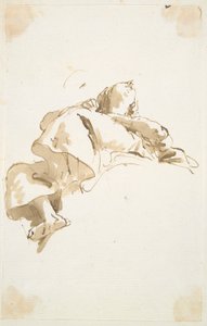 下から見たリクライニング女性像 作： Giovanni Battista Tiepolo