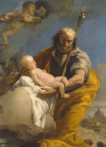 セントジョセフとキリストの子、176769 作： Giovanni Battista Tiepolo