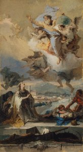 ペスト被災者のために祈る聖テクラ、1758〜59年 作： Giovanni Battista Tiepolo