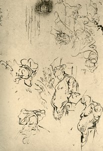 18世紀半ばの1928年のサテュルヘルムスとオリエンタルヘッド 作： Giovanni Battista Tiepolo